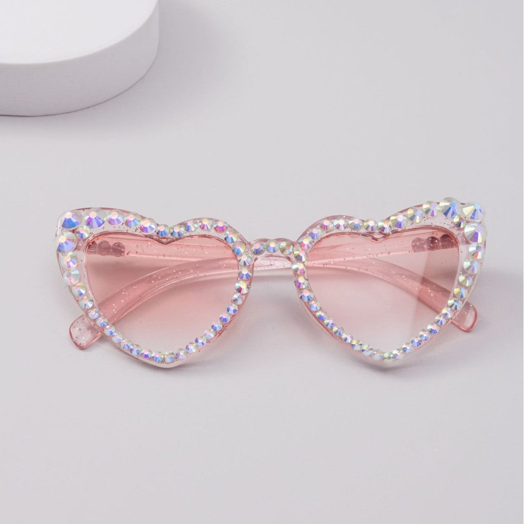 Damen Herzförmige Glitzer-Sonnenbrille Brehn