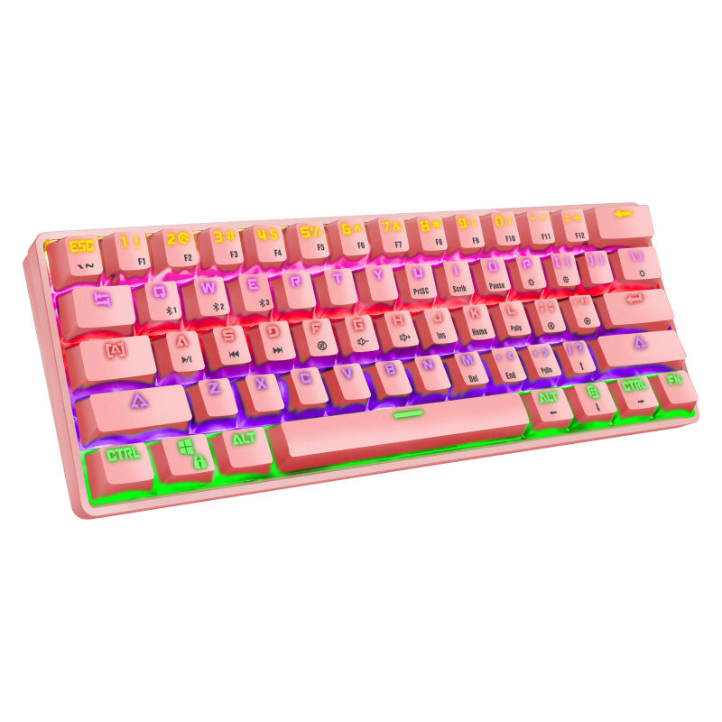 Kompakte mechanische Gaming-Tastatur mit hintergrundbeleuchteten Tasten Brehn