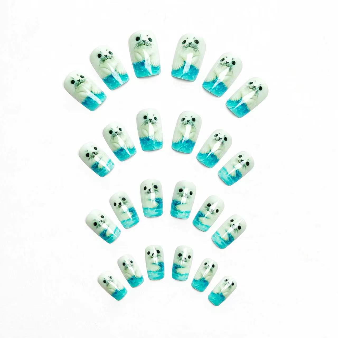 3D Seal-Themen-Nagelkunst Brehn