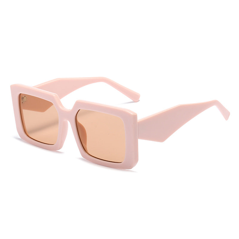 Damen Geometrische Sonnenbrille mit breitem Rahmen Brehn