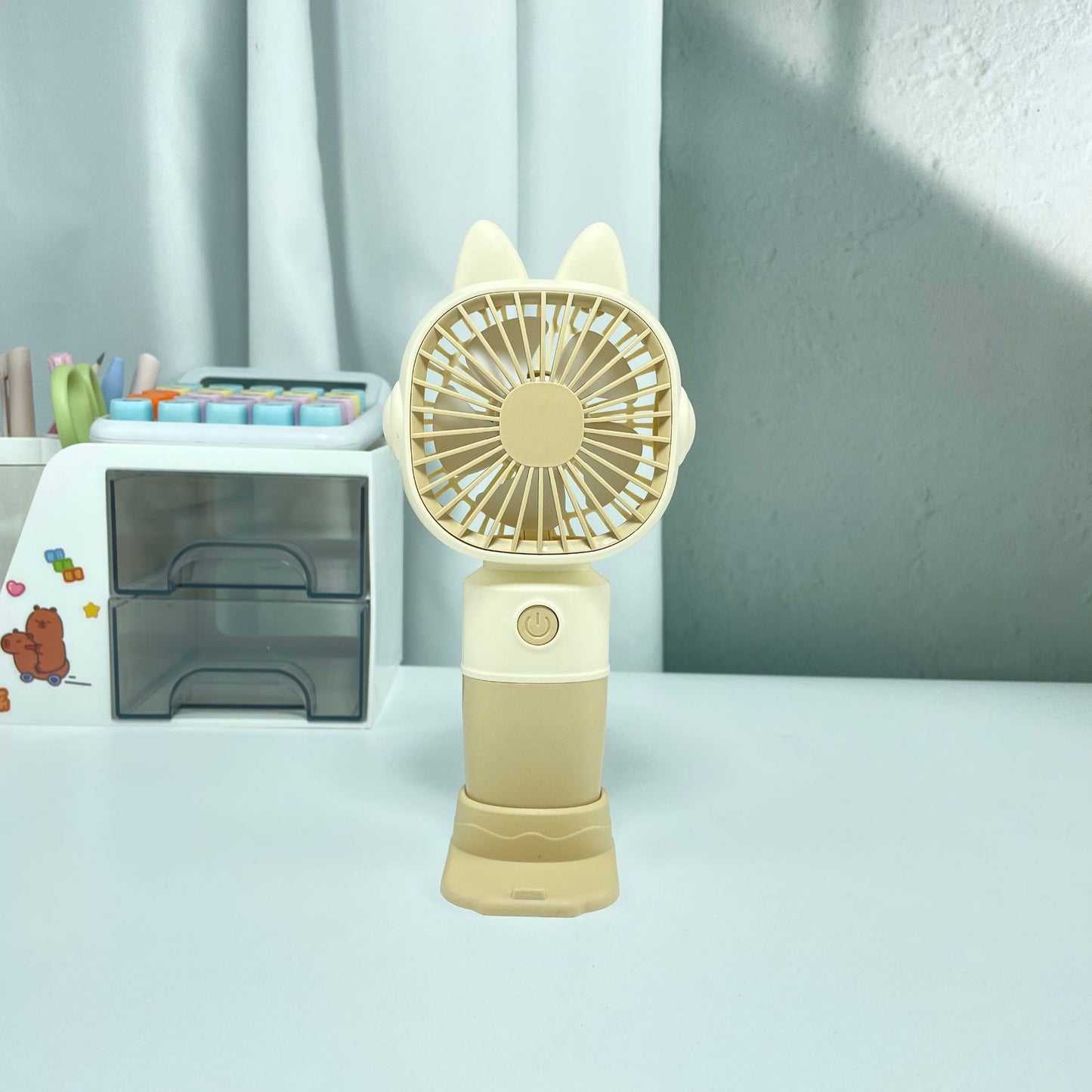 Damen Tragbarer Handventilator mit Katzenohren und USB-Anschluss Brehn