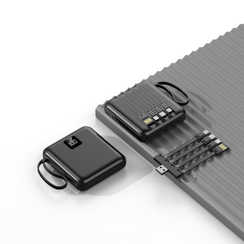 Tragbare Powerbank mit Integrierten Ladekabeln und Lcd-Anzeige Brehn