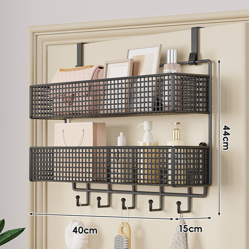 Über-Tür hängender doppelter belüfteter Mesh-Speicherkorb-Organizer mit Haken