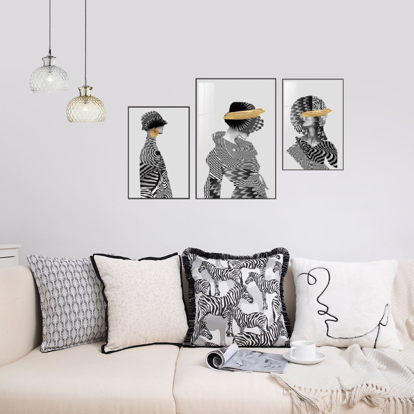 Abstrakte Kunst Dekokissenbezug