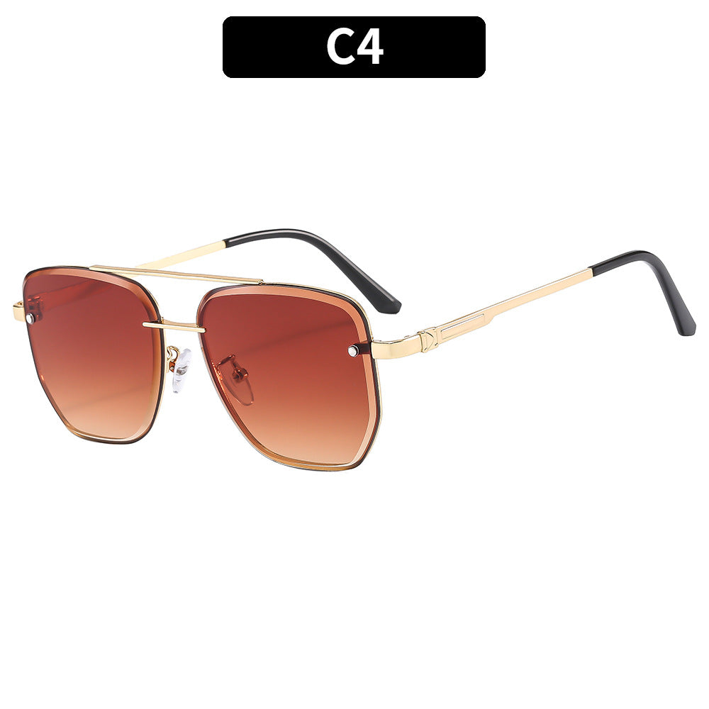Hexagonale Metallrahmen-Sonnenbrille