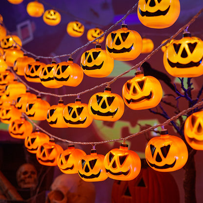 Dekorative Halloween Lichterkette mit Kürbis-Motiven Brehn