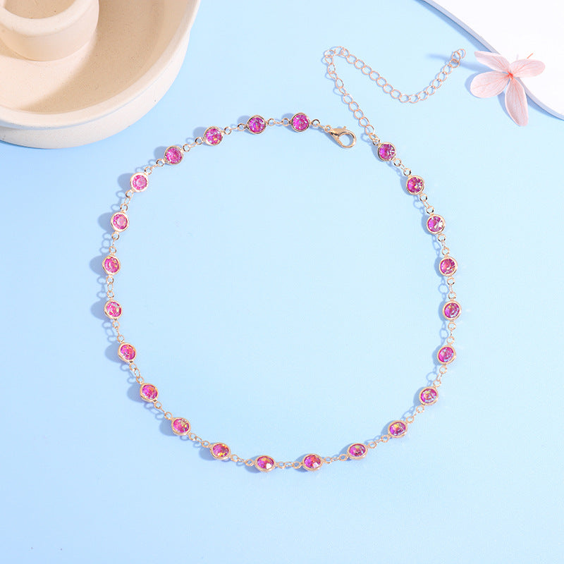 Funkelnde Kristall Choker Halskette Brehn