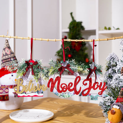 Dekoratives Holzschild mit Weihnachtsbotschaft Brehn