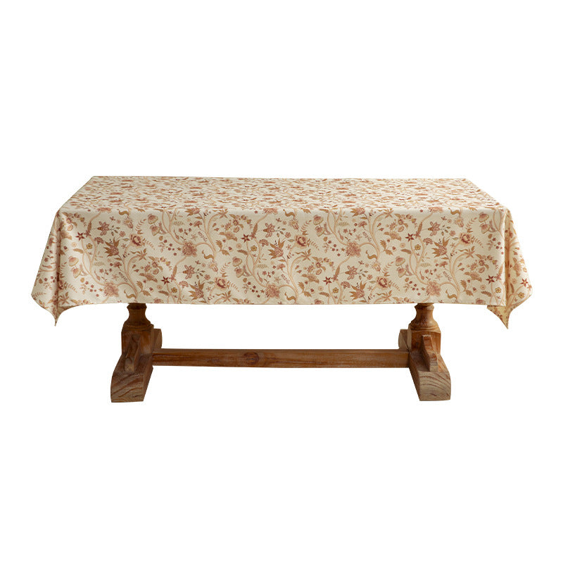 Beschichtete Tischdecke im Vintage-Blumenmuster aus Baumwollmischung Brehn