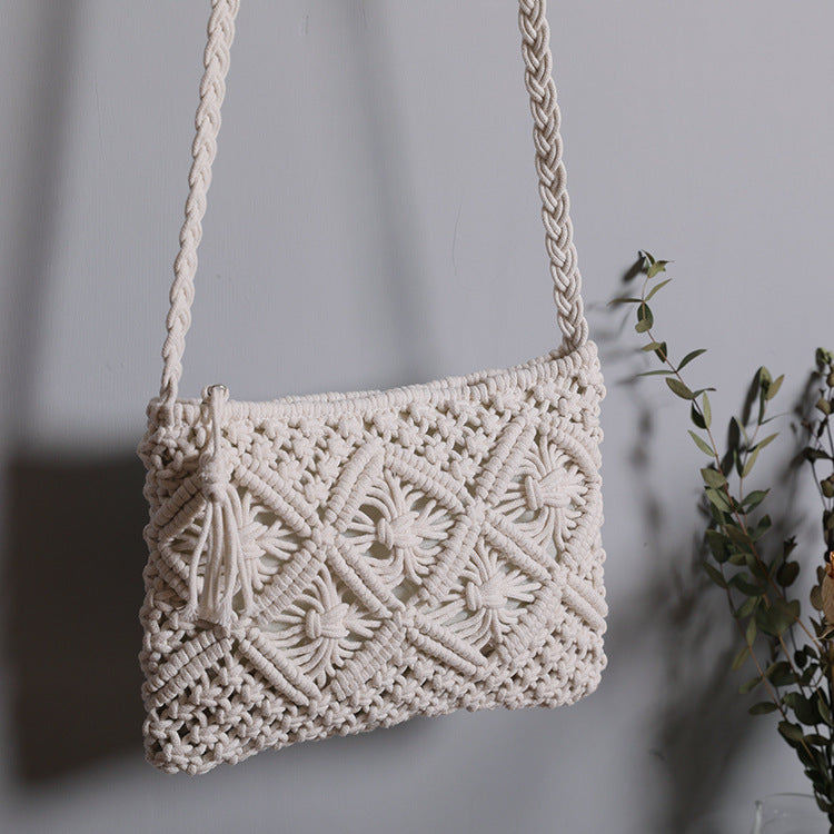 Handgefertigte Makramee Schultertasche Brehn