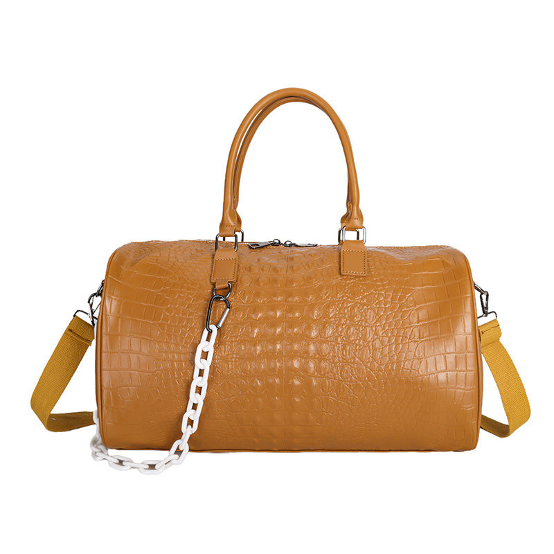 Krokodil-texturiertes luxuriöses Reise-Duffle-Bag Brehn