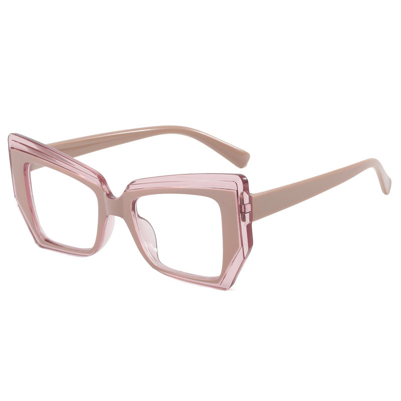 Damen Modische Brille mit auffälligem, geometrischem Rahmen Brehn