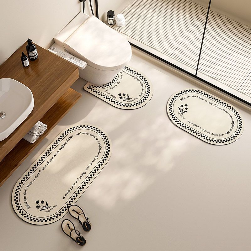 Elegantes Floraldesign-Badematten-Set Brehn