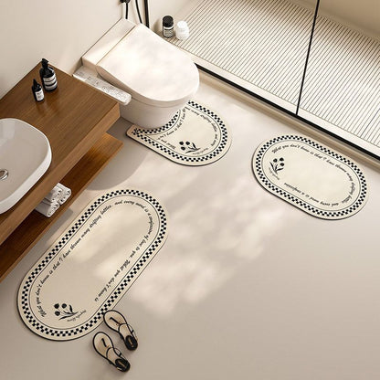 Elegantes Floraldesign-Badematten-Set Brehn