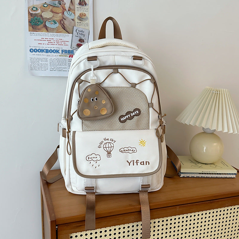 Lässiger Mehrfach-Taschen Schulrucksack