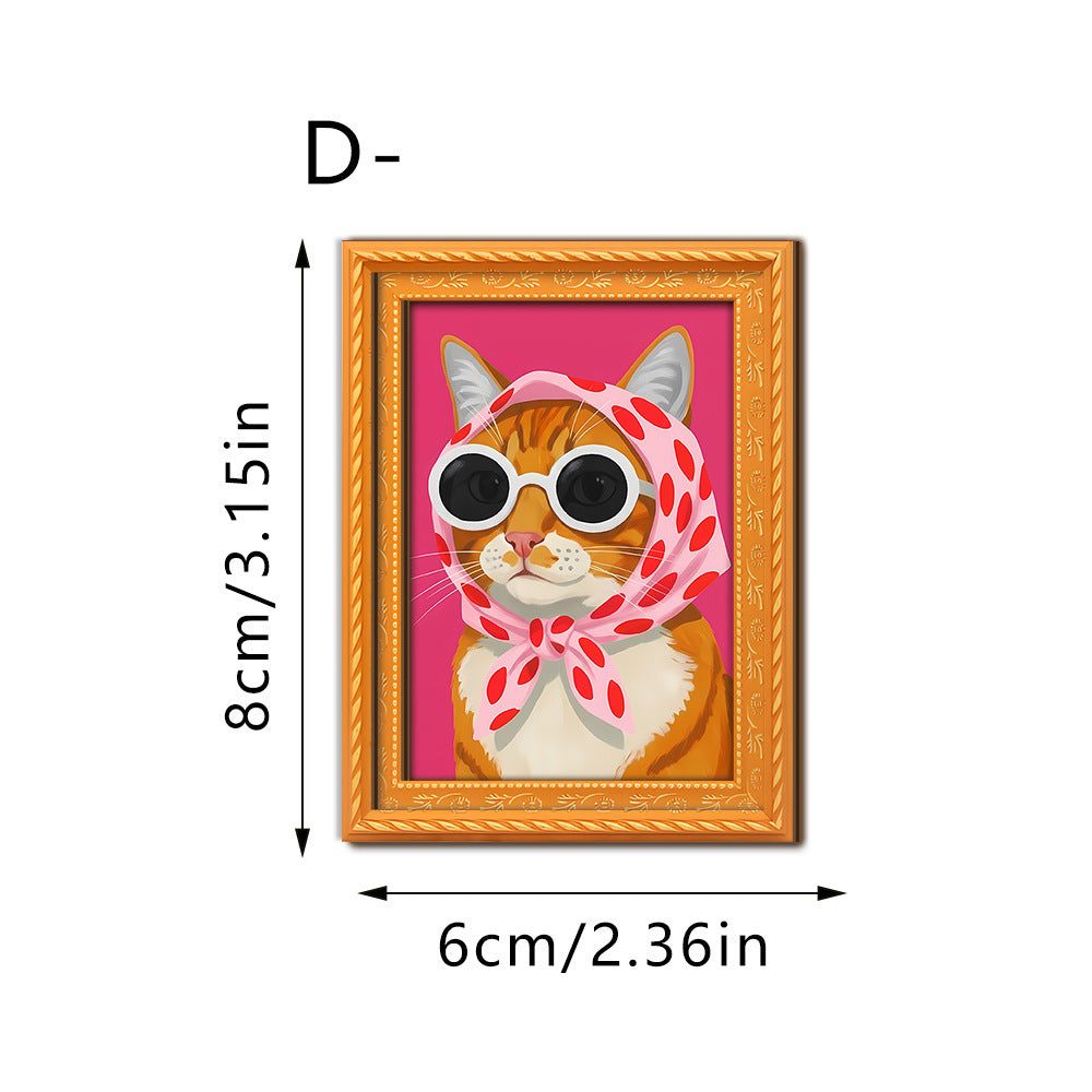 Dekorative Katzenkunst mit futuristischem Design Brehn