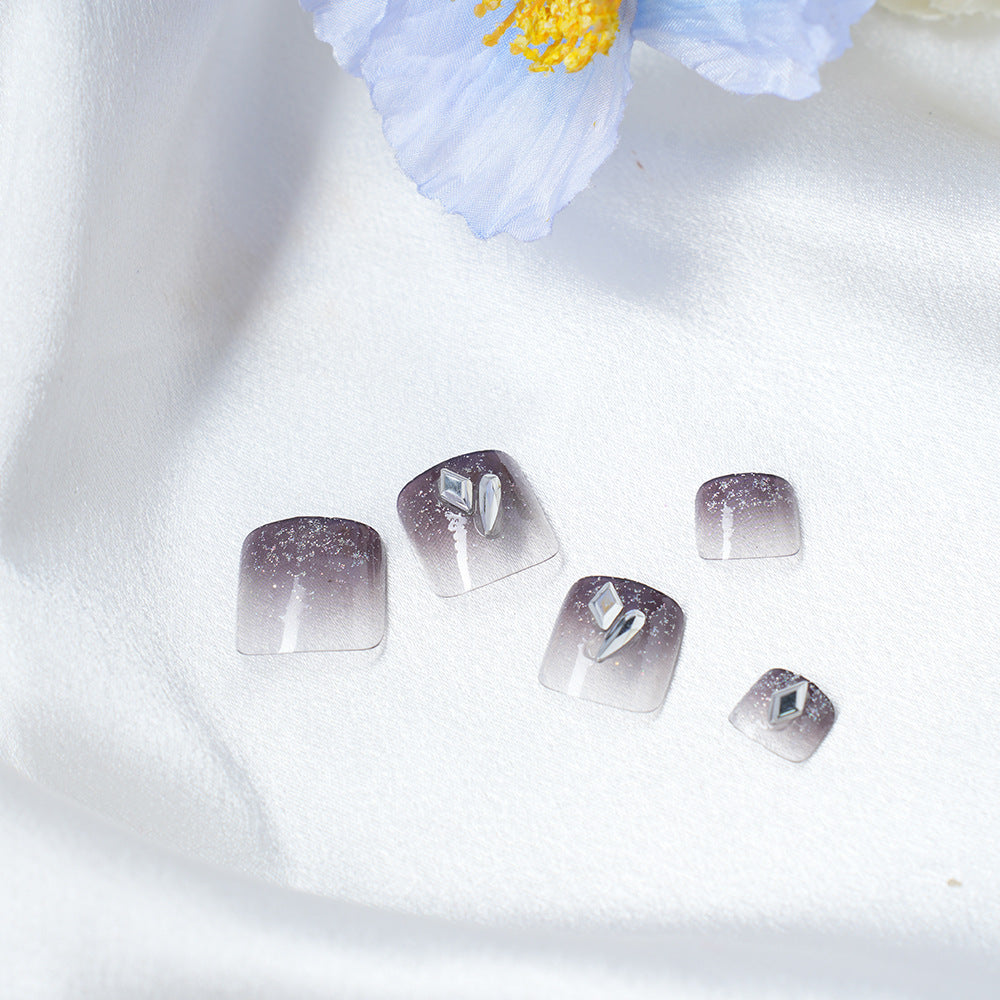 Glamouröser Glitzer Ombre Press-On Nagelset Brehn
