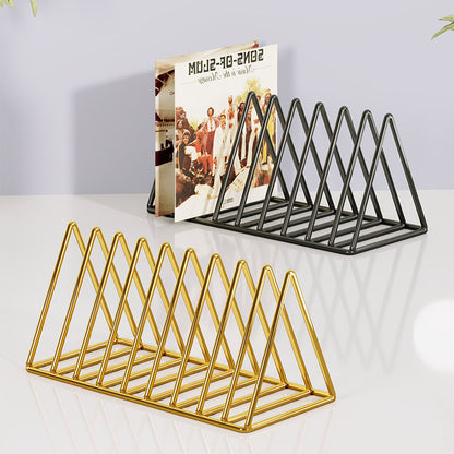 Dreieckiger Metalldraht Schallplatten- & Buchorganisator Rack