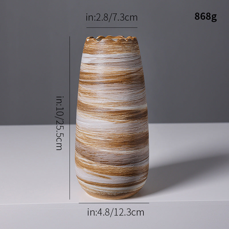 Künstlerische Spiraldesign Keramikvase Brehn