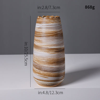 Künstlerische Spiraldesign Keramikvase Brehn