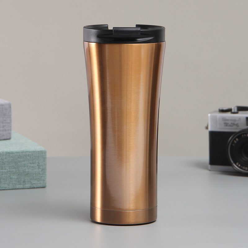 Damen eleganter doppelwandiger Kaffeebecher mit rutschfestem Silikonboden Brehn