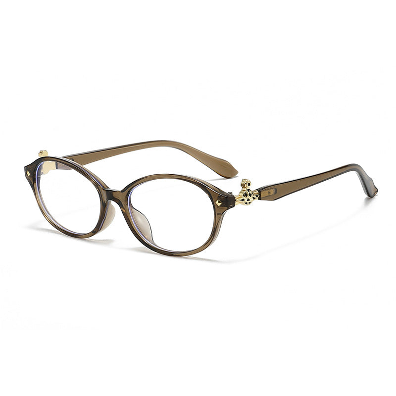 Damen modische optische Brille im eleganten Ova-Design mit goldenen Akzenten Brehn