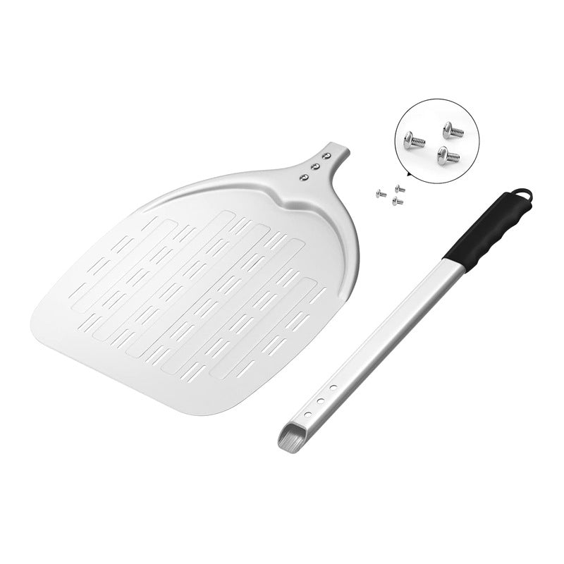 perforierte Aluminium-Pizza-Schaufel mit ergonomischem rutschfestem Griff Brehn