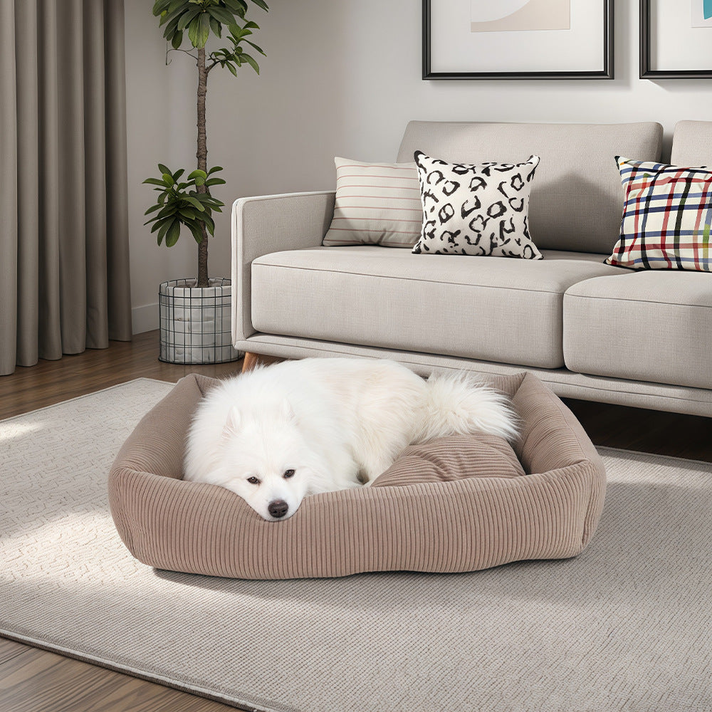 Deluxe gerippte Hundebett
