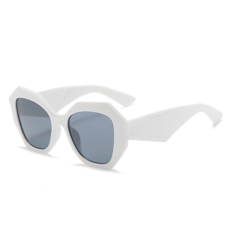 Damen außergewöhnliche polygonale Sonnenbrille Brehn