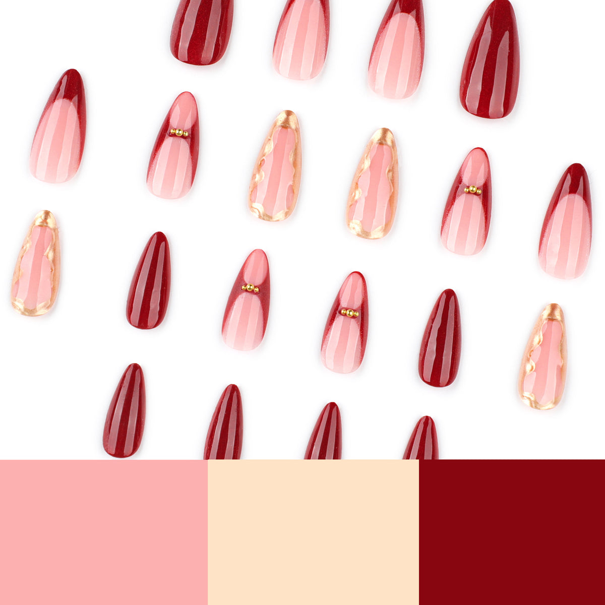 Kunstvolle Nagelverlängerungen mit Glamourösem Design und Glitzer Brehn