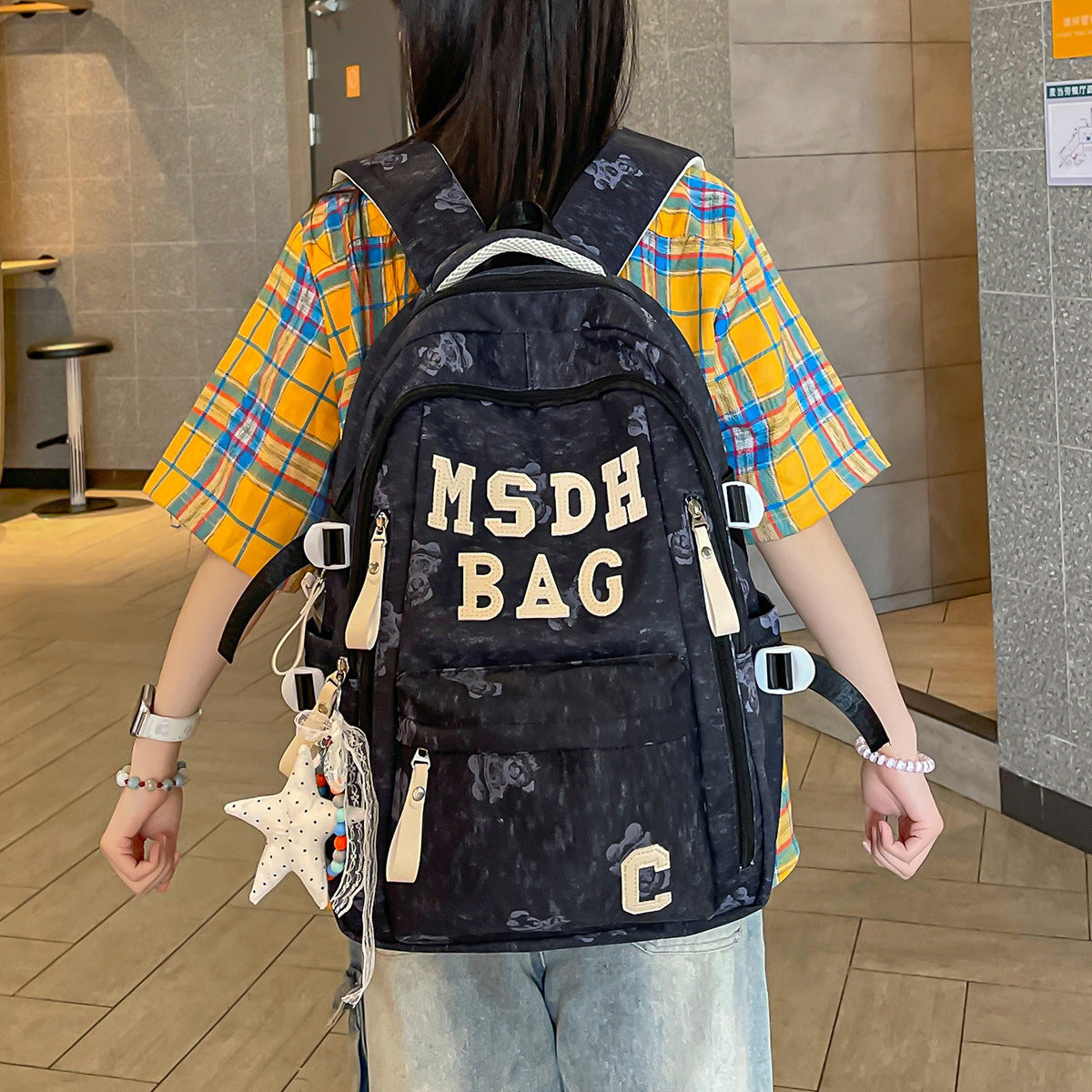 Stylische gestickte lässige Rucksack Brehn 1791205709