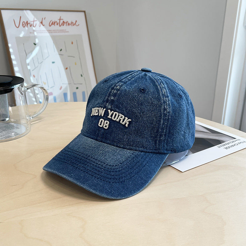 Herren Zerschlissenes Denim Baseball Cap Brehn