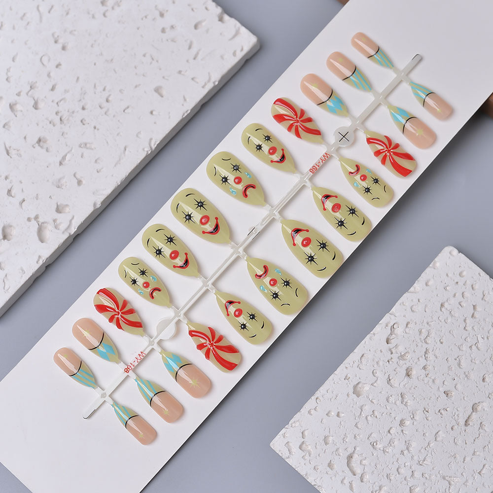 Verspieltes, von Charakteren inspiriertes Press-On-Nagelset Brehn