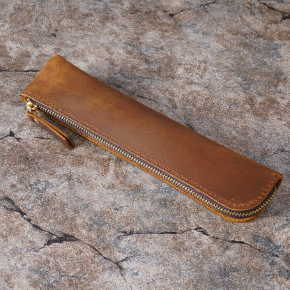 Leder Reißverschluss Bleistiftetui 1790590109