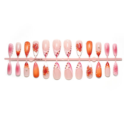 Premium Floral Press-On Nagel Set
