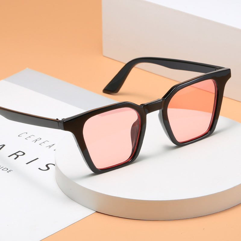 Damen quadratische Sonnenbrille mit markantem Schilddesign und UV-Schutz Brehn