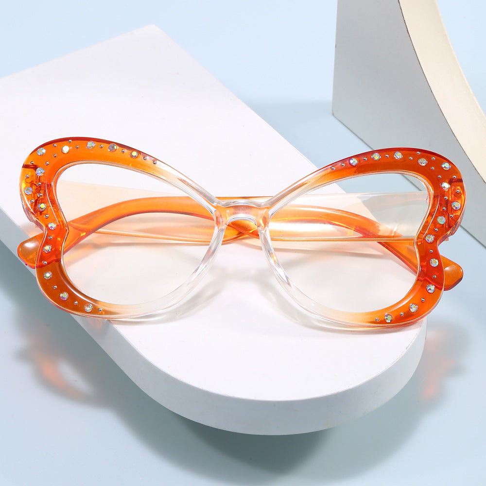Damen verspielte Herz-Sonnenbrille mit Glitzerakzenten Brehn