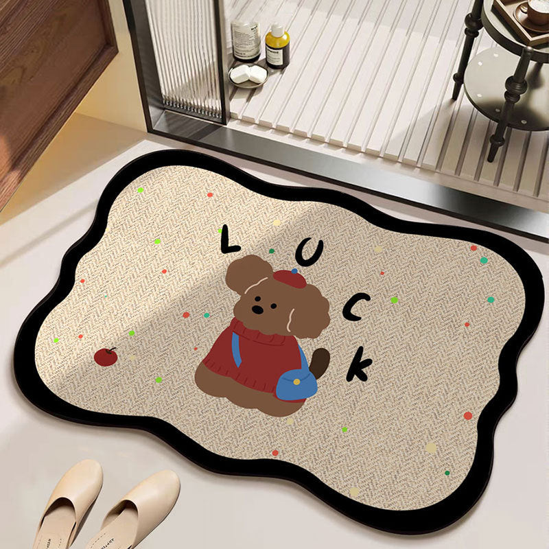 Cartoon Hund-Themen Dekorative Badematte Brehn