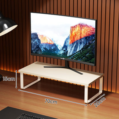 Erhöhter Holzoberfläche Metall Monitorständer mit Unterlage-Regal