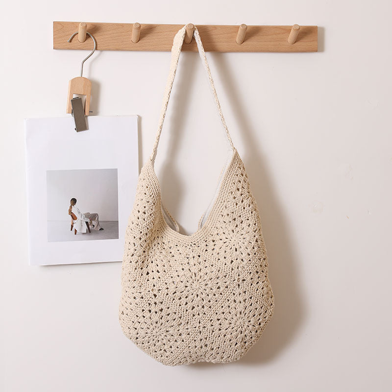 Damen Handgefertigte Makramee-Shopper-Tasche Brehn