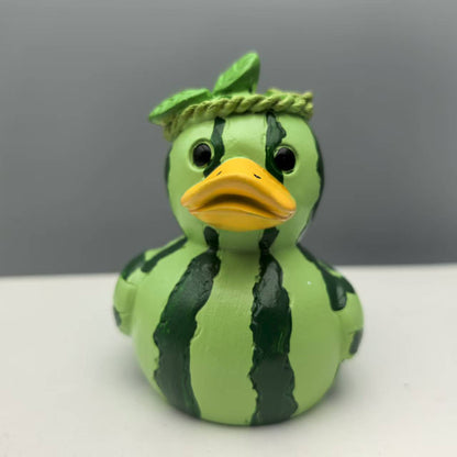Lustige Gummiente mit Erdbeermotiv Brehn