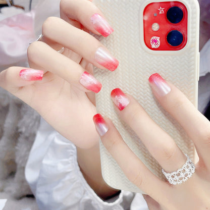 Ombre Glitzer Druck-Nagelset