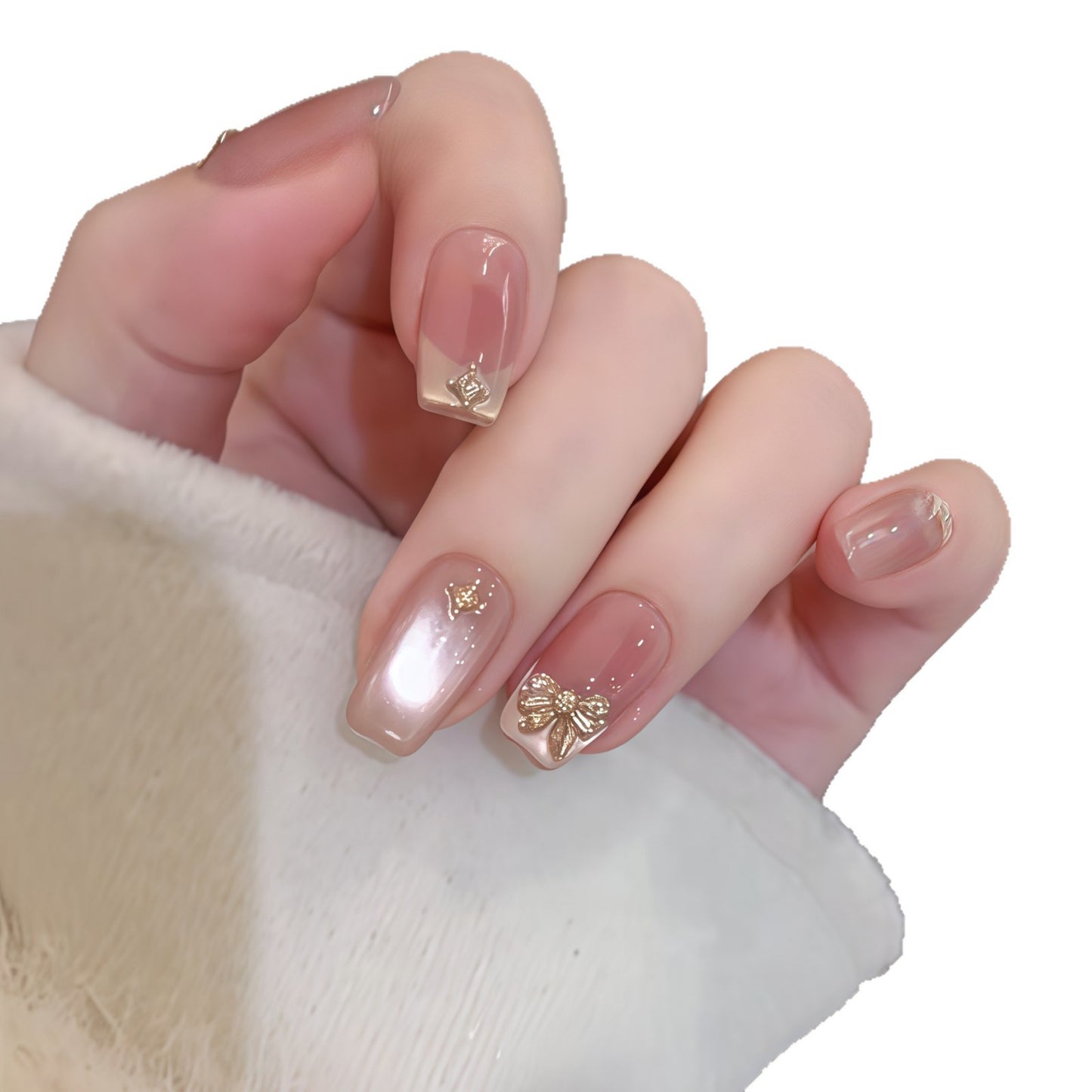 Künstliche Kunstnägel mit Eleganten Glitzerdetails Brehn