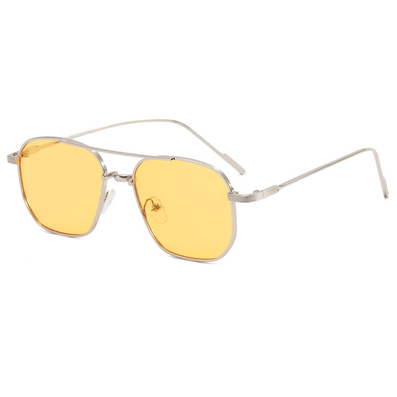 Damen modische geometrische Brille mit elegantem Metallrahmen Brehn
