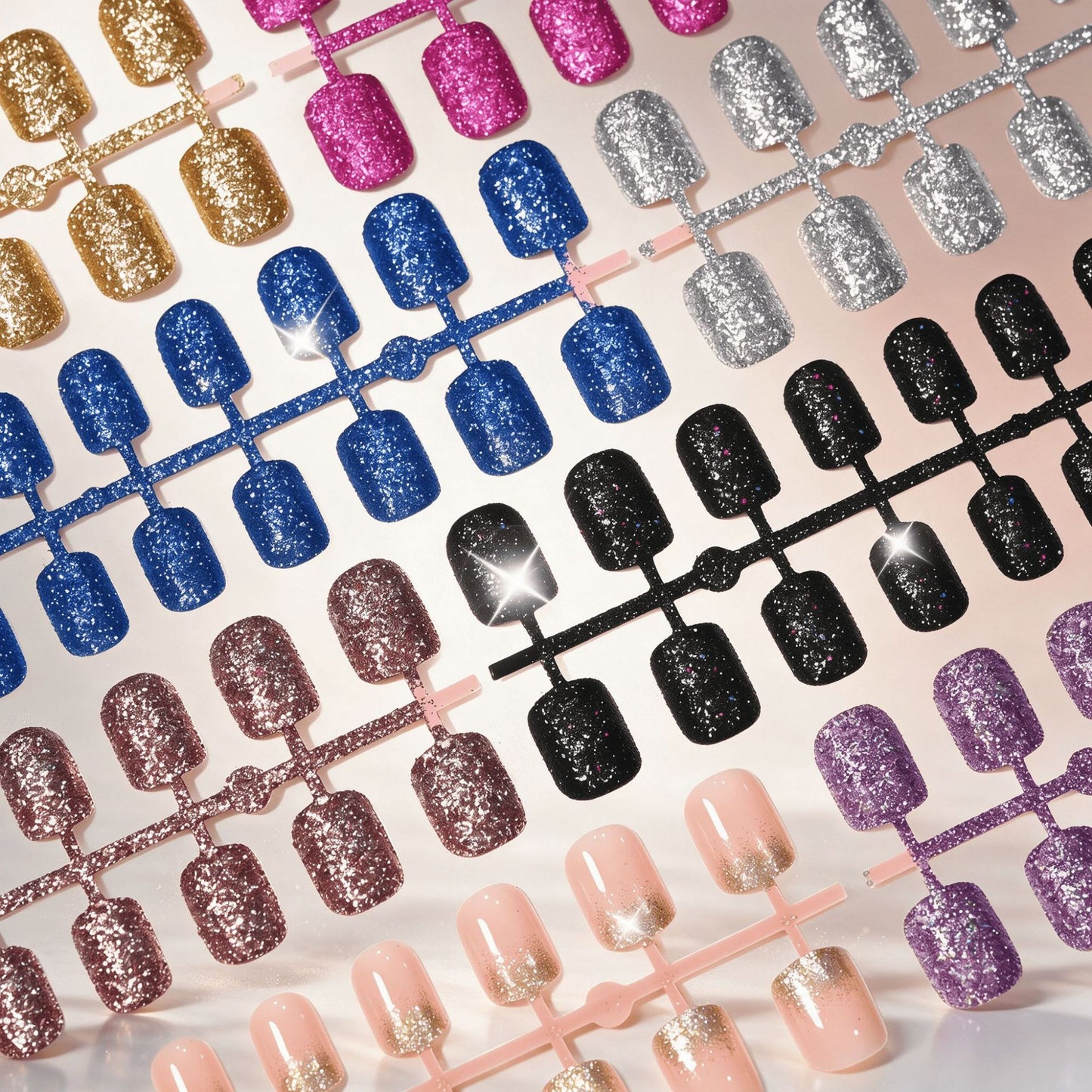 Funkelndes Press-On-Nagelset Brehn