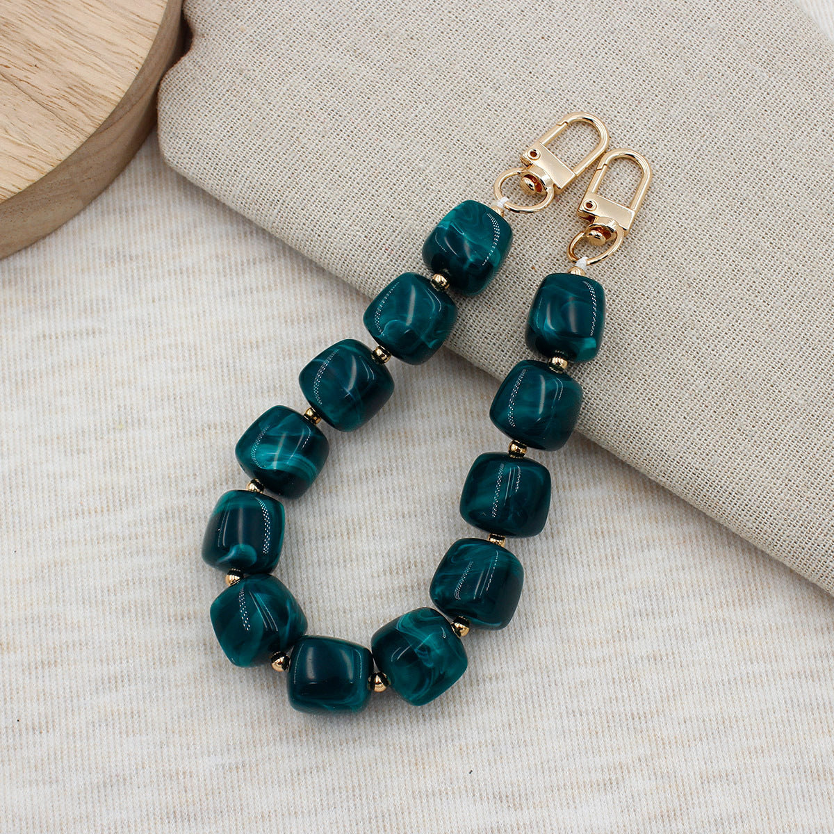Chunky Beaded Brillen Kette Brehn