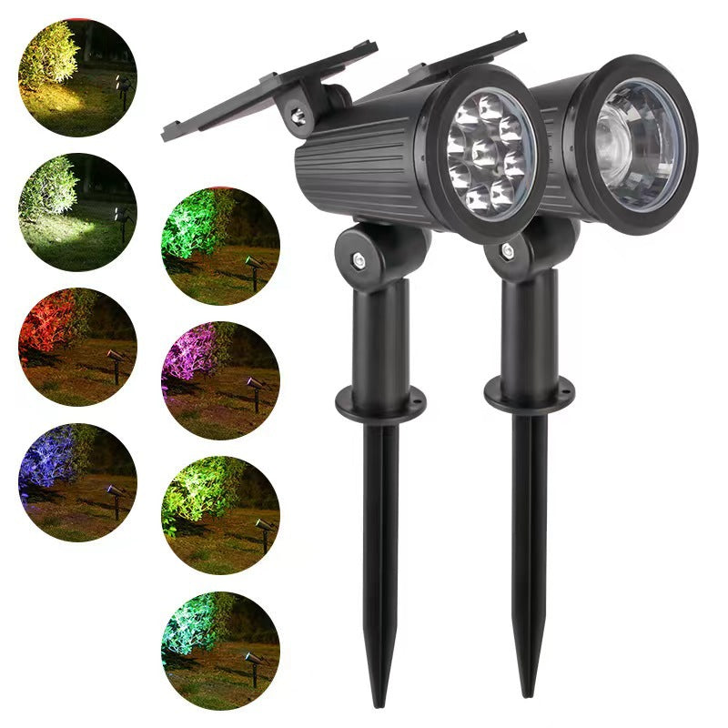 Verstellbarer Solar-LED-Gartenstrahler mit schwenkbarem Kopf, integriertem Solarpanel und wetterfestem Gehäuse Brehn