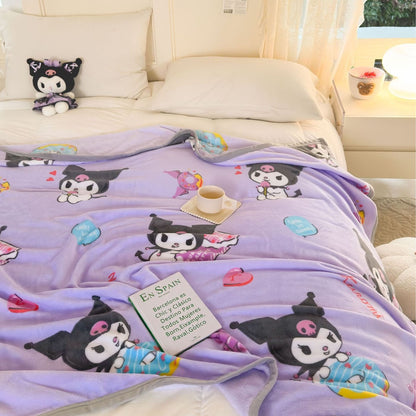 Damen weiche Fleece-Decke mit fröhlichem Kinderdesign Brehn