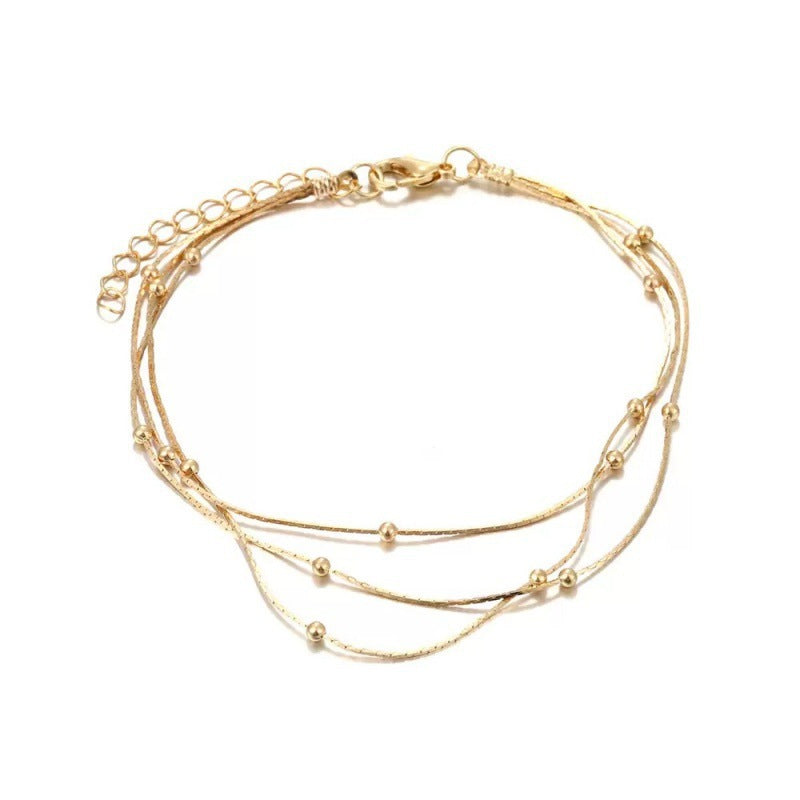 Multi-Strang Silber Perlenarmband Brehn