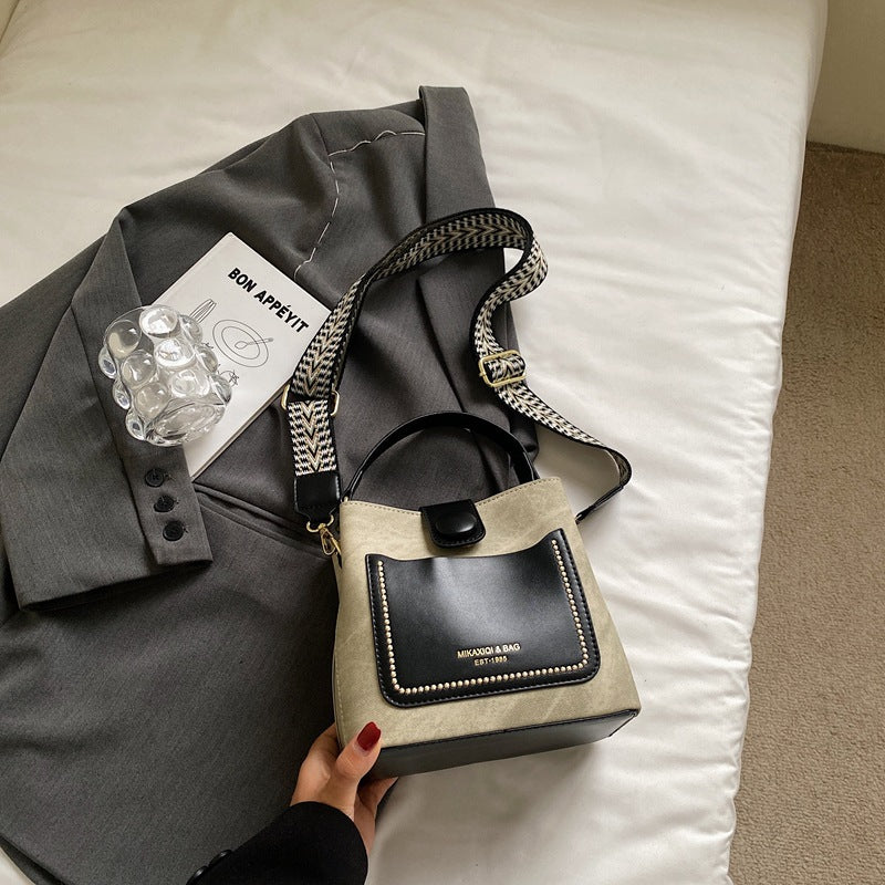 Chic Strukturierte Mini Eimer Tasche Brehn